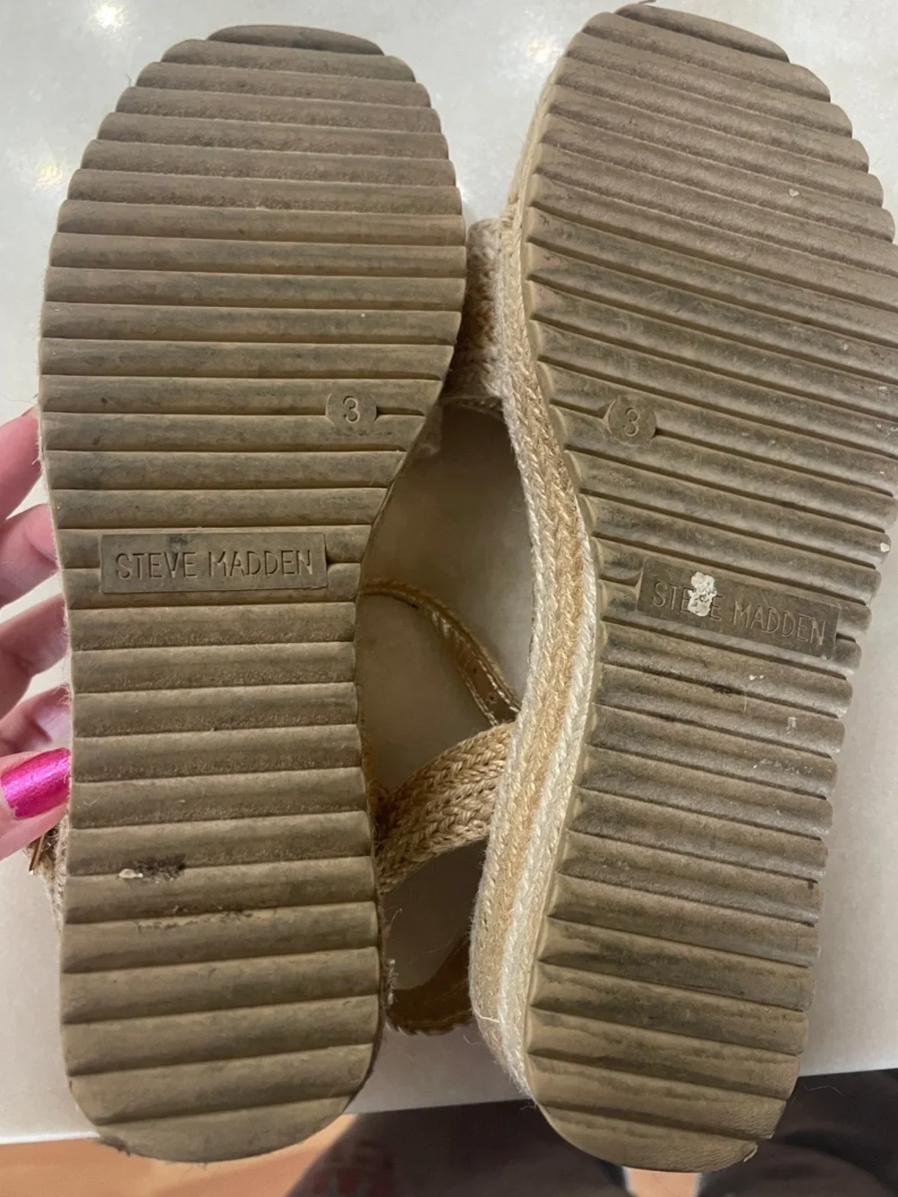 Steve Madden Metallic Gold Braided Espadrille Slingback Sandals